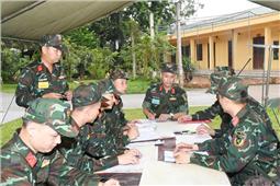 Sư đoàn 3 tổ chức diễn tập chỉ huy - cơ quan 1 bên, 2 cấp trên bản đồ